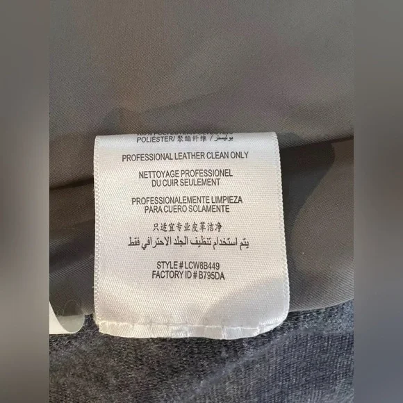 BCBG Maxazria Real Leather Moroni Wool Vest Zip Up Gray Fall size S - Picture 7 of 7